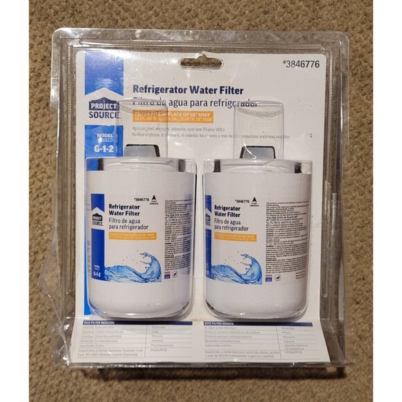 Project Source #3846776 G-1-2 Refrigerator Water Filter fits GE MWF - 2-Pack NEW - Picture 1 of 4